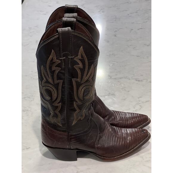 Justin Boots Dark Brown Ankle Boots - Picture 2 of 11